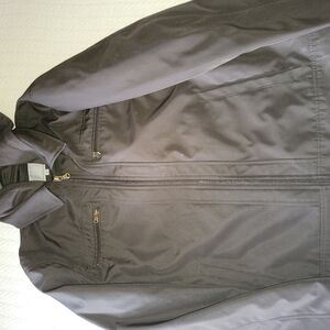 Wilsons Leather Men's Brown Jacket Removable Hood Medium